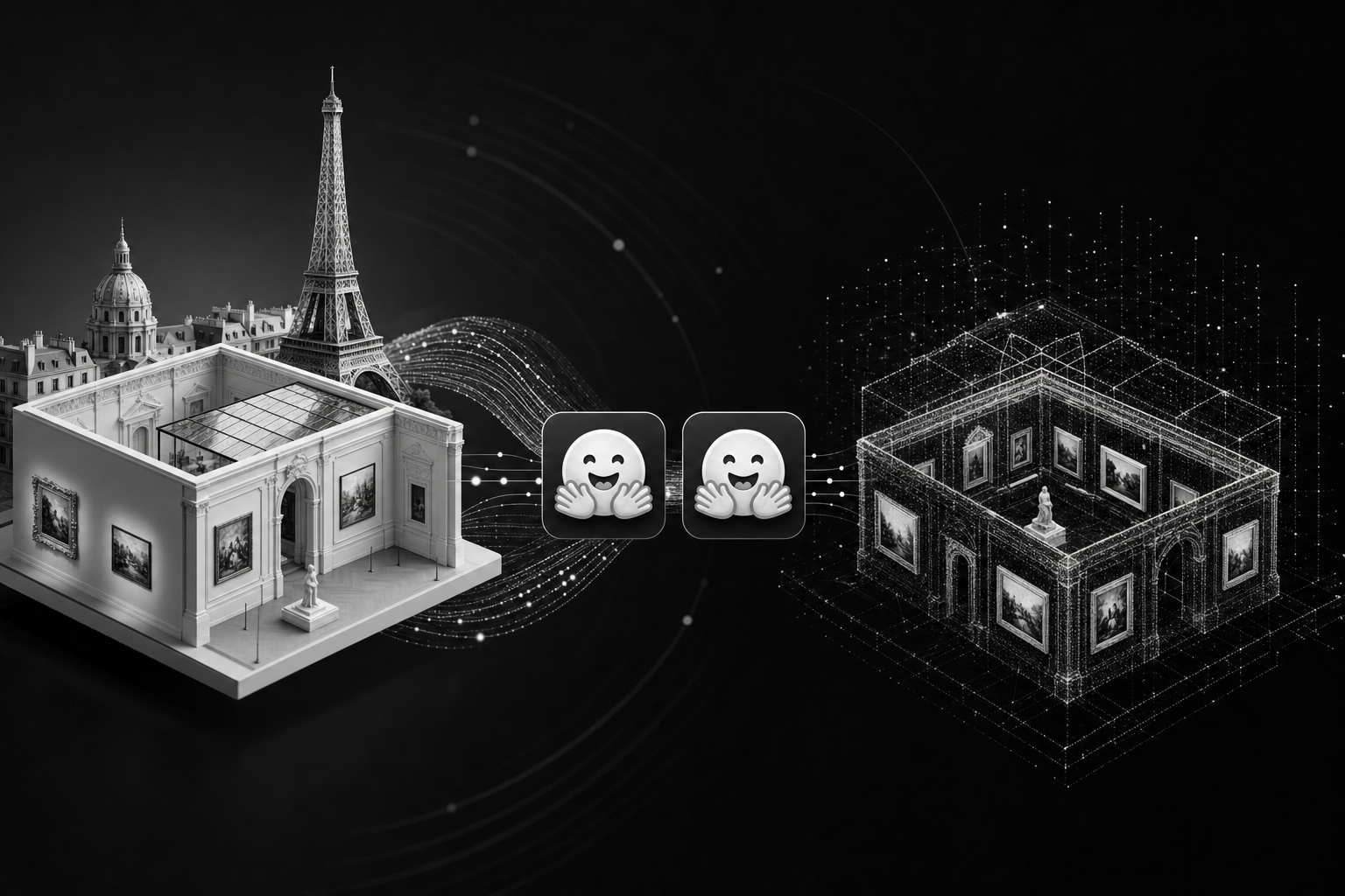 How an Agent Built a 3D Paris Gallery by Chaining Two Hugging Face Spaces